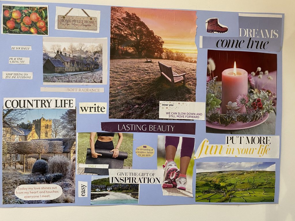 vision board for getting started in private practice