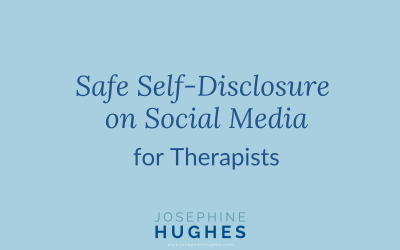 Safe Self-Disclosure on Social Media for Therapists